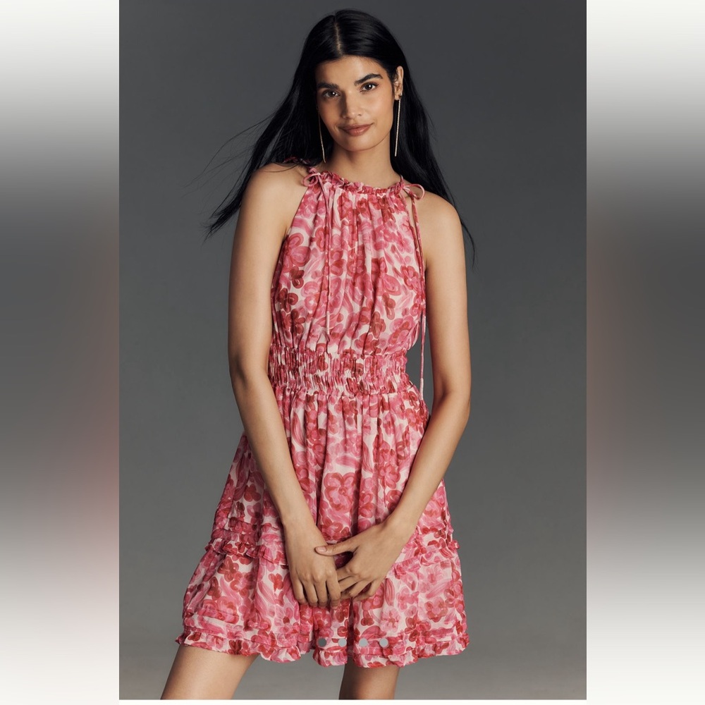 NWT Anthropologie The Somerset halter mini dress size 2X
